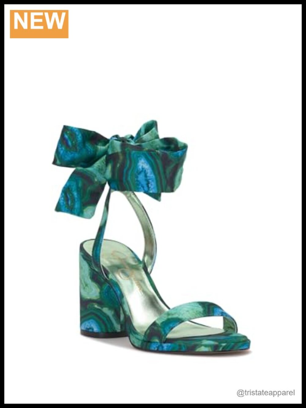 Satin Block Heel Bow Sandal Slip On Open Toe Single Strap